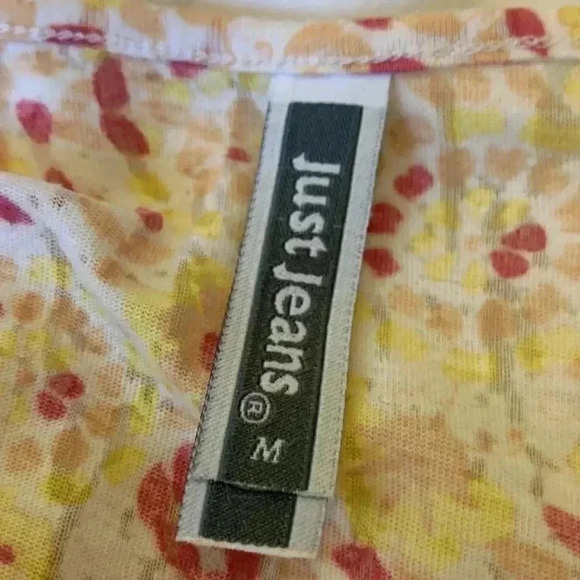 Just Jeans front tie, deep V-neck, light  &. airy summer tunic - Picture 4 of 5